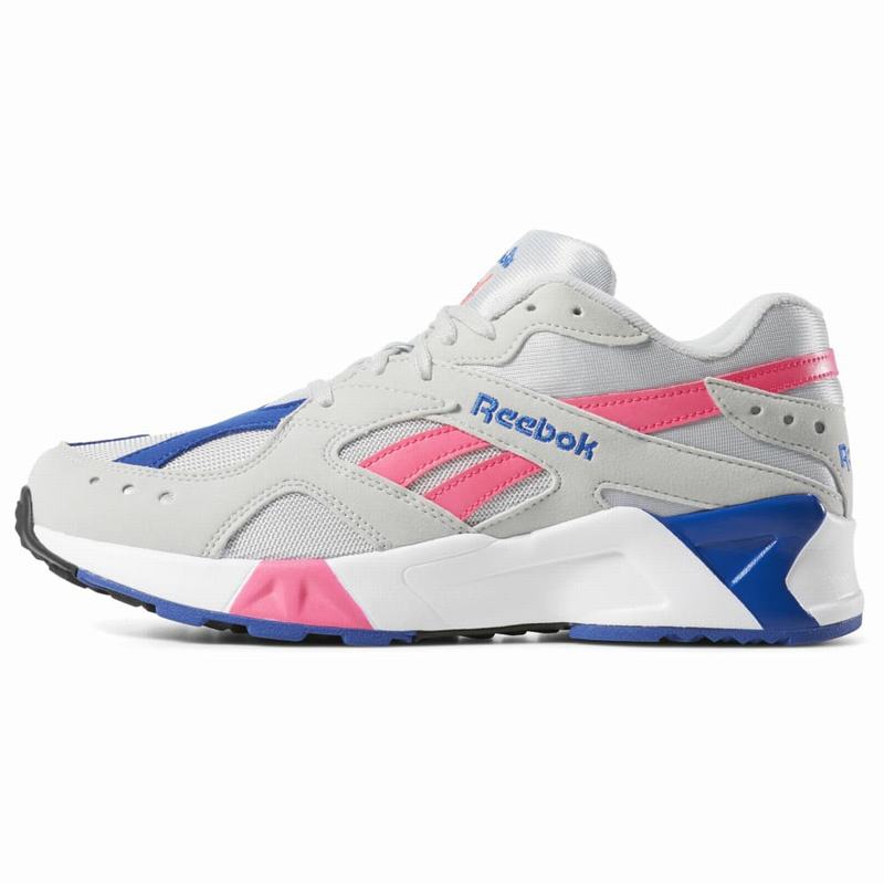 Reebok Aztrek Tenisky Damske - Siva/Ruzove/Kráľovská Modrá/Biele CR1950ID